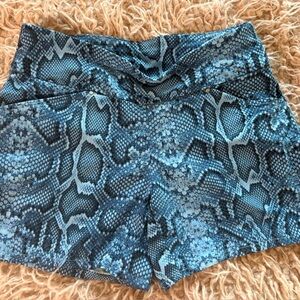 INC International Concepts Blue Snake Print Women Shorts